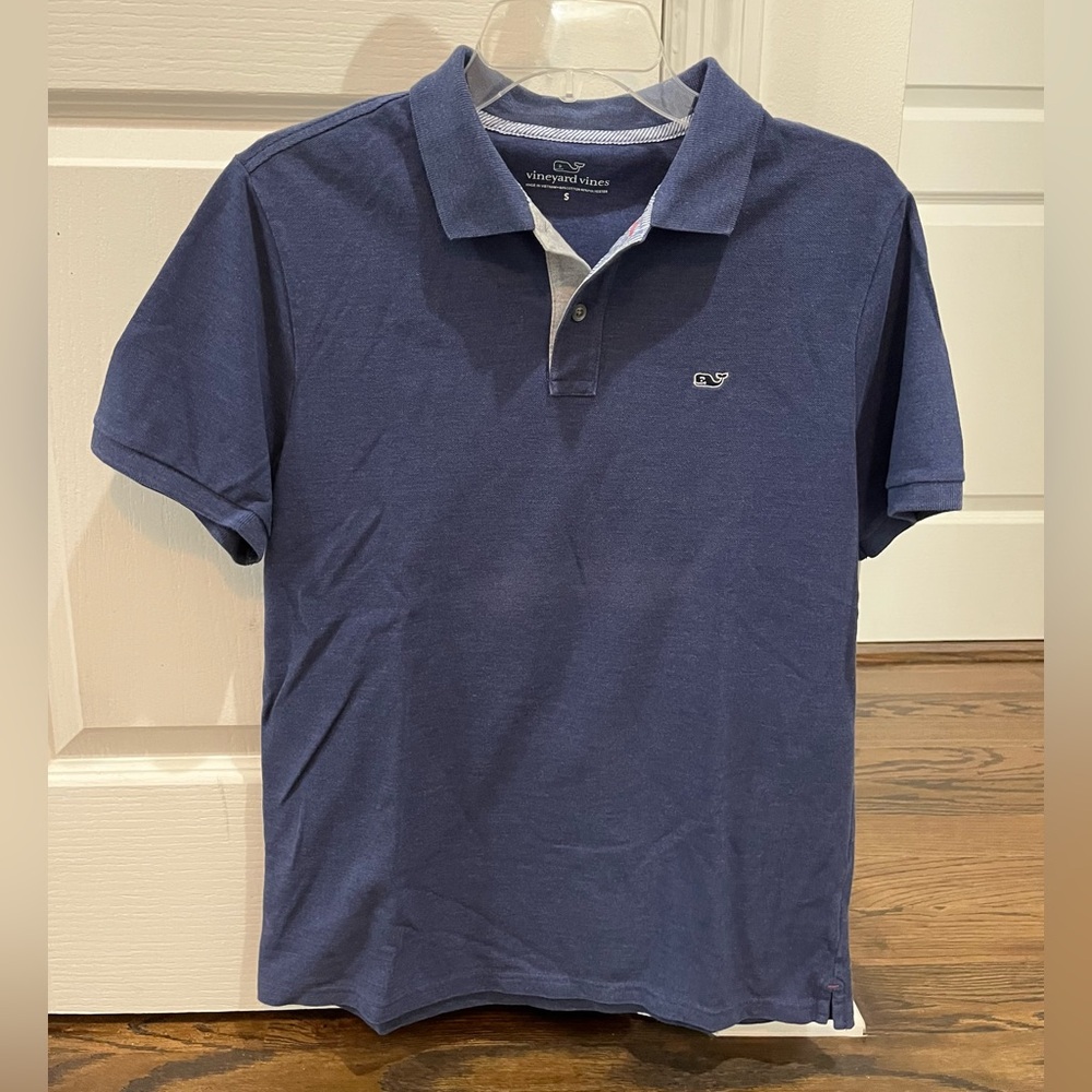 Vineyard Vines Men's Edgartown Blue Polo Shirt - size Small
